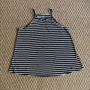 black and white striped tank top
